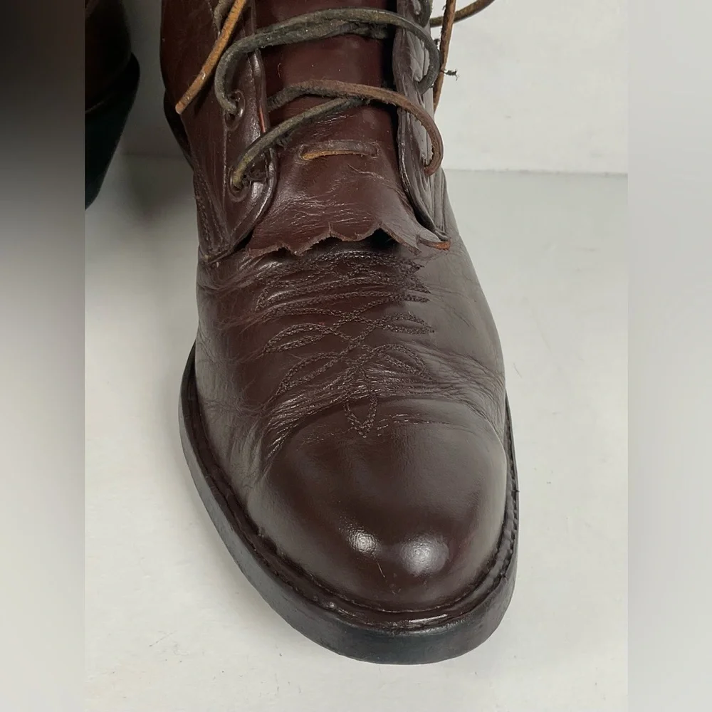 Custom Kiltie Packer Boots | Dark Brown | Men’s 9 D